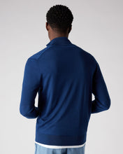 Load image into Gallery viewer, N.Peal Men&#39;s The Hyde Fine Gauge Cashmere Zip Jumper French Blue
