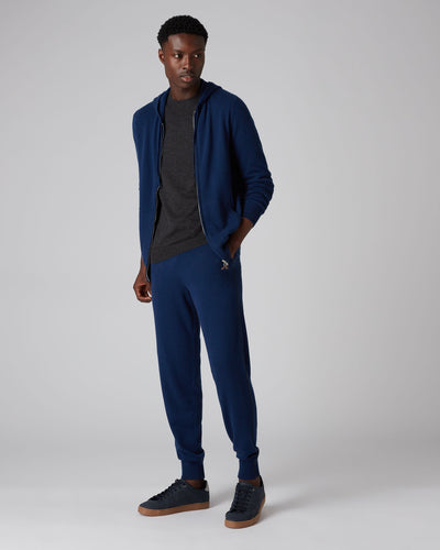 N.Peal Men's Cashmere Track Pants French Blue