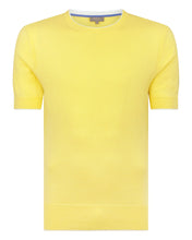 Load image into Gallery viewer, N.Peal Men&#39;s Short Sleeve Crew Neck T Shirt Sunshine Yellow
