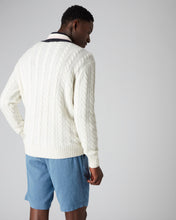 Load image into Gallery viewer, N.Peal Men&#39;s Cable Cricket Cashmere Jumper New Ivory White

