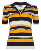 Load image into Gallery viewer, N.Peal Women&#39;s Stripe Short Sleeve T Shirt Multi
