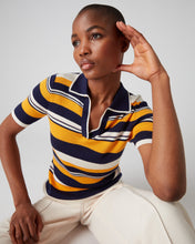 Load image into Gallery viewer, N.Peal Women&#39;s Stripe Short Sleeve T Shirt Multi
