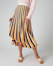 Load image into Gallery viewer, N.Peal Women&#39;s Stripe Midi Skirt Multi
