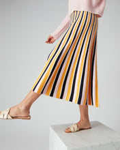 Load image into Gallery viewer, N.Peal Women&#39;s Stripe Midi Skirt Multi
