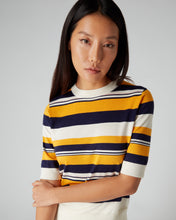 Load image into Gallery viewer, N.Peal Women&#39;s Superfine Stripe T Shirt Multi
