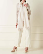 Load image into Gallery viewer, Large Woven Cashmere Scarf New Ivory White
