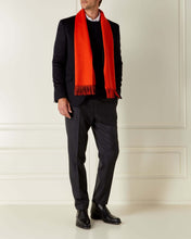Load image into Gallery viewer, Woven Cashmere Scarf Burnt Orange
