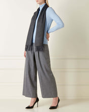 Load image into Gallery viewer, Woven Cashmere Scarf Dark Charcoal Grey
