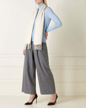 Load image into Gallery viewer, Woven Cashmere Scarf New Ivory White
