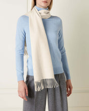 Load image into Gallery viewer, Woven Cashmere Scarf New Ivory White
