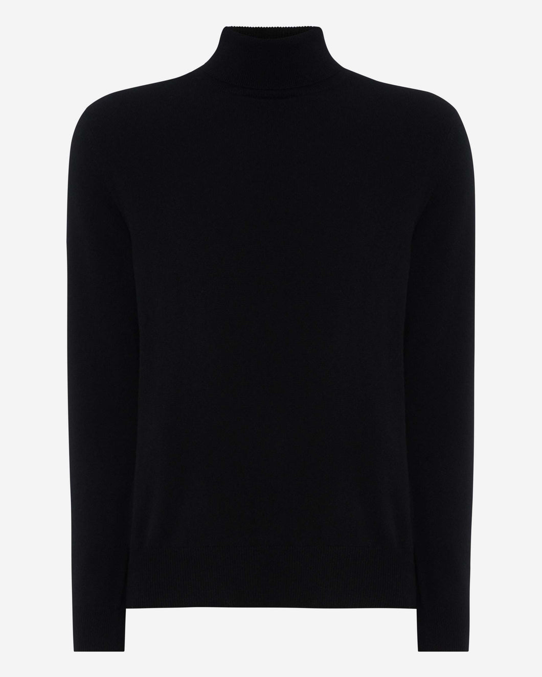 The Trafalgar Polo Neck Cashmere Jumper Black