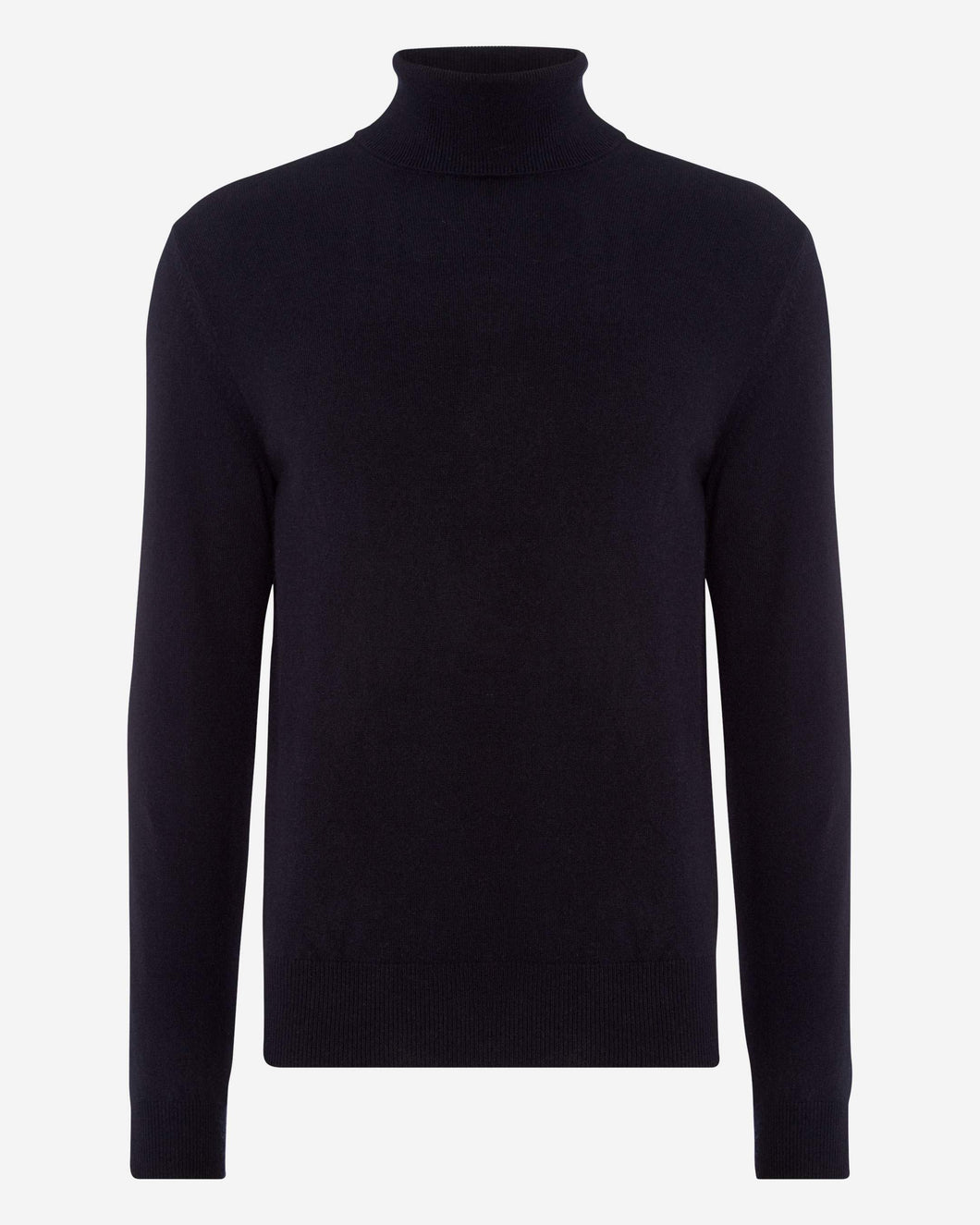 The Trafalgar Polo Neck Cashmere Jumper Navy