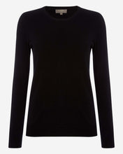 Load image into Gallery viewer, Round Neck Cashmere Sweater Black
