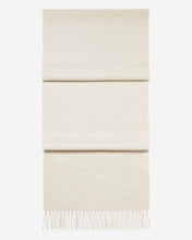 Load image into Gallery viewer, Large Woven Cashmere Scarf Ecru White
