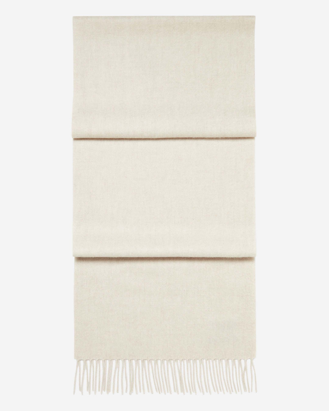 Large Woven Cashmere Scarf Ecru White