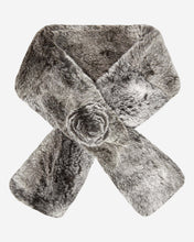 Load image into Gallery viewer, Fur Neck Warmer Charcoal Grey Tipped Fur
