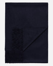 Load image into Gallery viewer, Woven Cashmere Shawl Navy Blue
