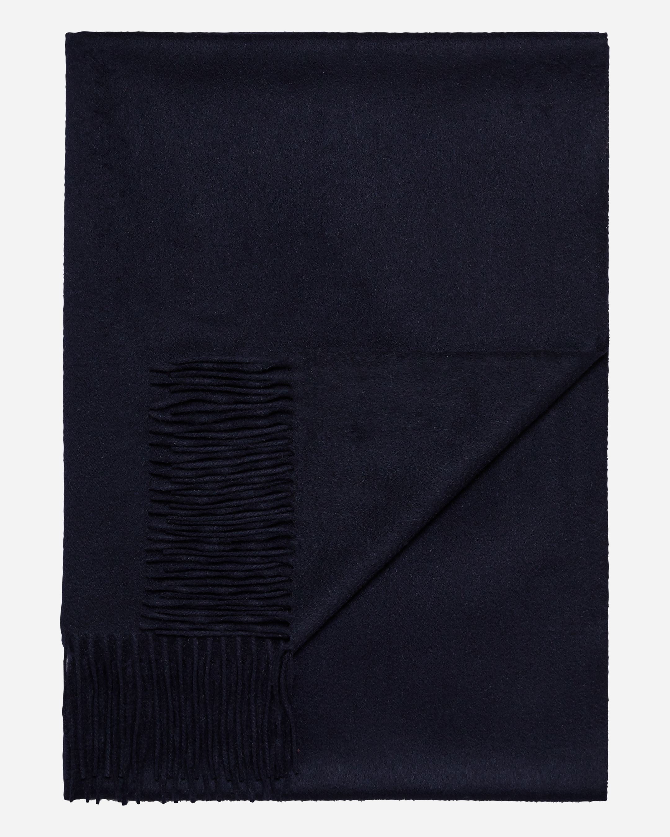 Woven Cashmere Shawl Navy Blue