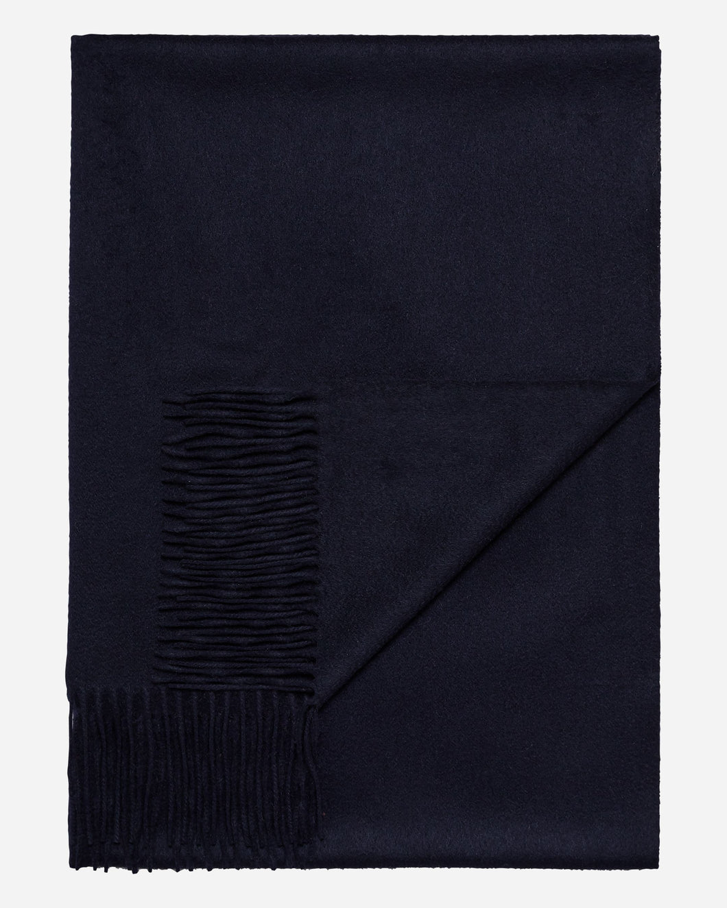 Woven Cashmere Shawl Navy Blue