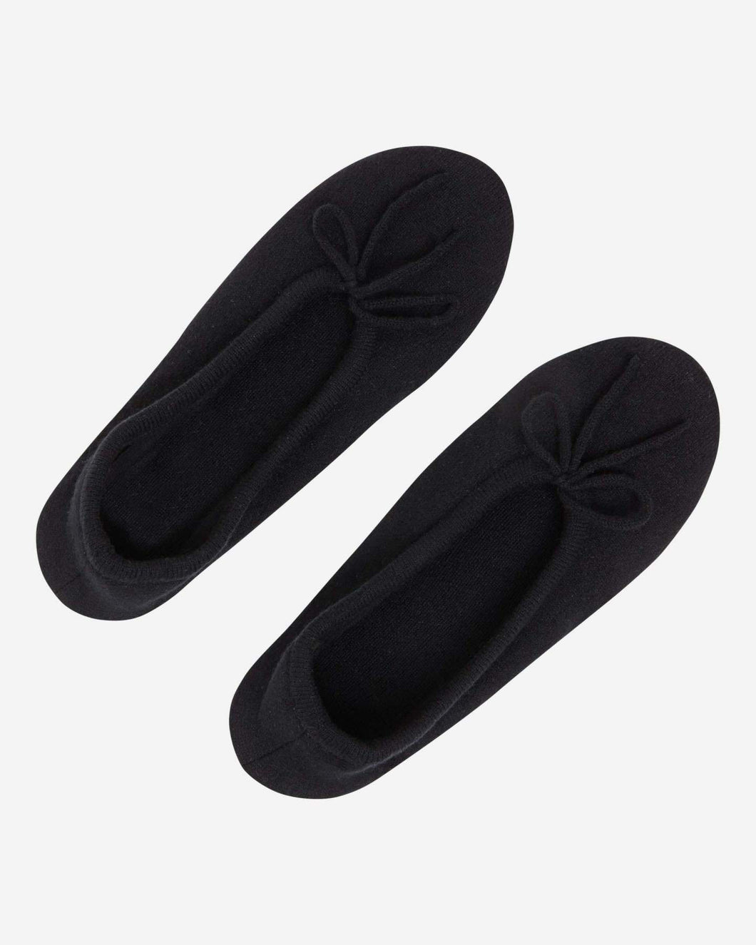 N.Peal Women's Cashmere Slippers Black
