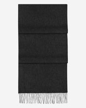 Load image into Gallery viewer, Large Woven Cashmere Scarf Dark Charcoal Grey
