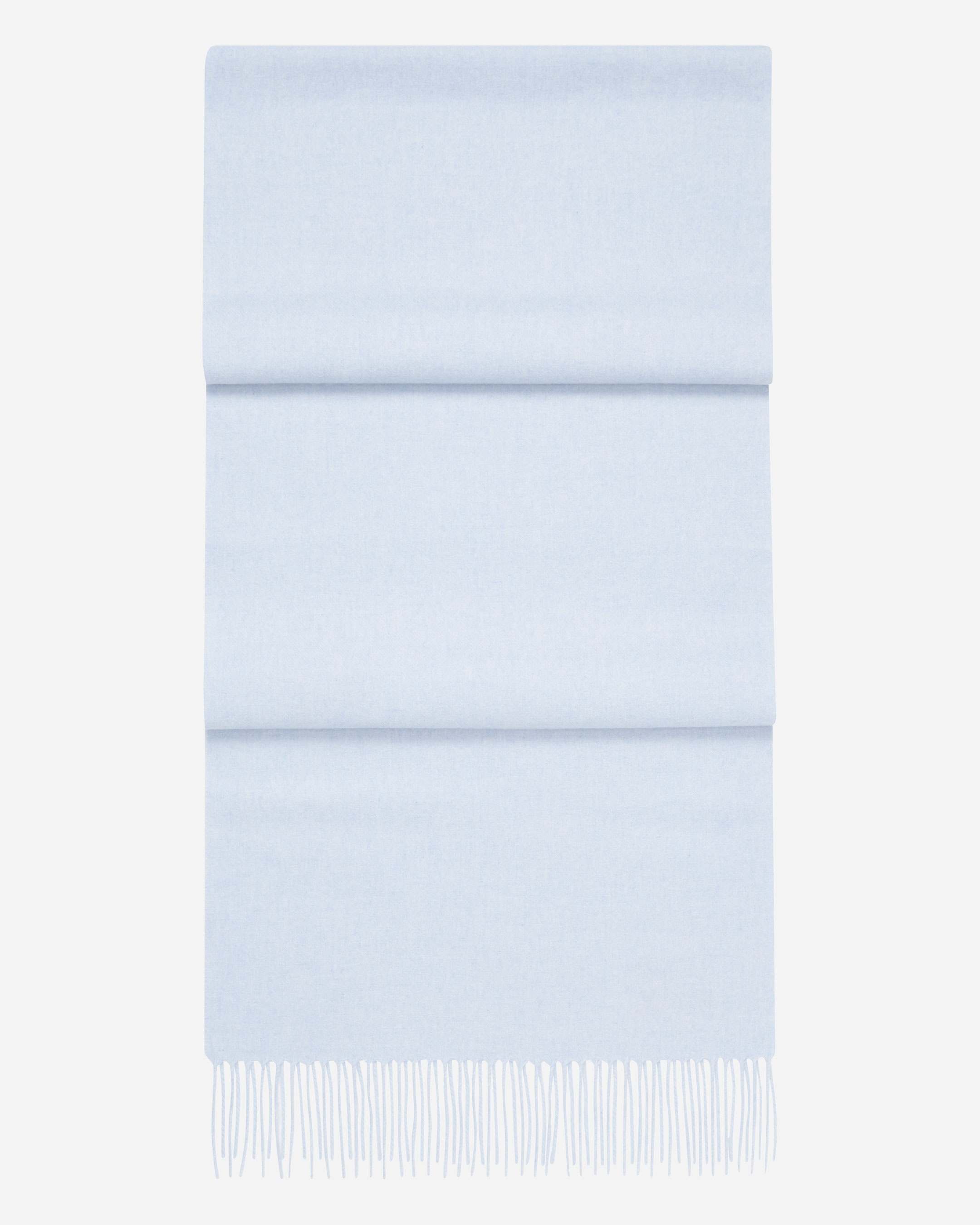 Large Woven Cashmere Scarf Cornflower Blue