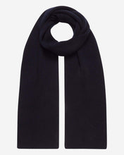 Load image into Gallery viewer, Ribbed Cashmere Scarf Navy Blue
