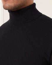 Load image into Gallery viewer, The Trafalgar Polo Neck Cashmere Jumper Black
