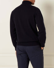 Load image into Gallery viewer, The Trafalgar Polo Neck Cashmere Jumper Navy
