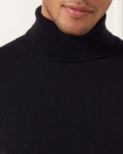 Load image into Gallery viewer, The Trafalgar Polo Neck Cashmere Jumper Navy
