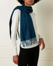 Load image into Gallery viewer, N.Peal Unisex Woven Cashmere Scarf Lapis Blue
