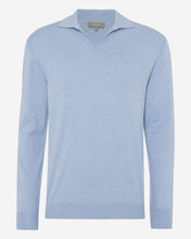 Load image into Gallery viewer, N.Peal Polo Neck Sweater Cornflower Blue
