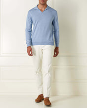 Load image into Gallery viewer, N.Peal Polo Neck Sweater Cornflower Blue
