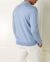 Load image into Gallery viewer, N.Peal Polo Neck Sweater Cornflower Blue
