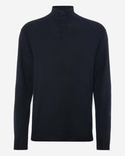 Load image into Gallery viewer, N.Peal Men&#39;s Button Through Polo Jumper Navy Blue
