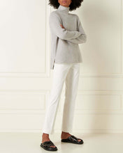 Load image into Gallery viewer, N.Peal Women&#39;s High Neck Ribbed Cashmere Jumper Fumo Grey
