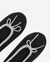 Load image into Gallery viewer, Contrast Trim Cashmere Slippers Dark Charcoal Grey + Fumo Grey
