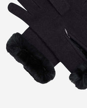 Load image into Gallery viewer, Fur And Cashmere Gloves Navy Blue + Navy Blue Fur
