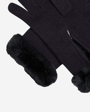 Load image into Gallery viewer, Fur And Cashmere Gloves Navy Blue + Navy Blue Fur
