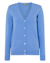 Load image into Gallery viewer, N.Peal Women&#39;s V Neck Cashmere Cardigan Atlas Blue

