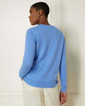 Load image into Gallery viewer, N.Peal Women&#39;s V Neck Cashmere Cardigan Atlas Blue
