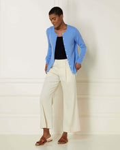 Load image into Gallery viewer, N.Peal Women&#39;s Round Neck Cashmere Cardigan Atlas Blue
